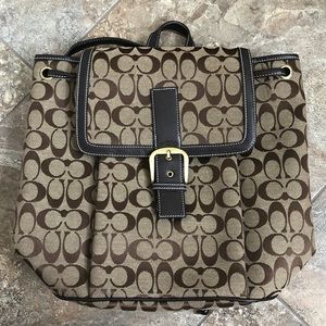 Coach monogram signature backpack